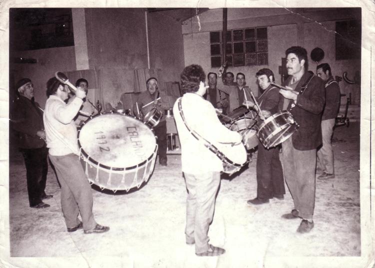 Ensayos durante los primeros años de la Cofradía a principio de los 70s