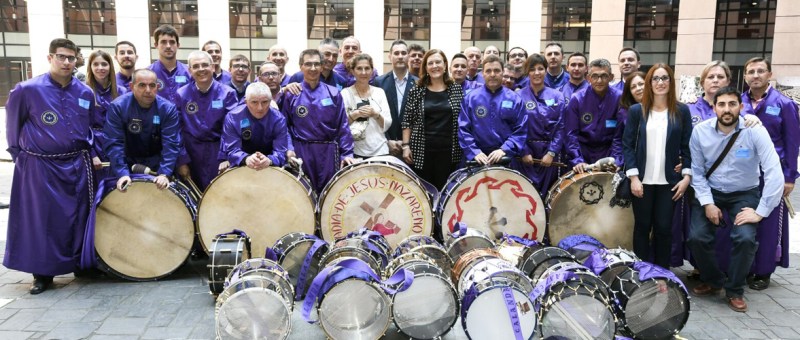 Tambores y Bombos de Calanda en el Parlamento Europeo de Estrasburgo