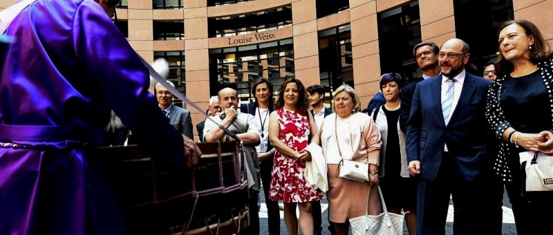 Tambores y Bombos de Calanda en el Parlamento Europeo de Estrasburgo