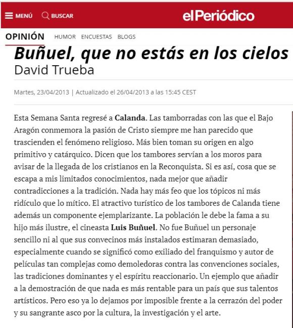 David Trueba ElPeriódico 23-04-2013