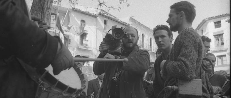 Juan Luis Buñuel rodando "Calanda" en 1966