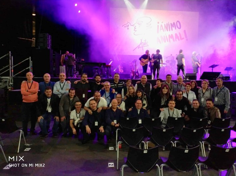 Tambores y Bombos de Calanda en el concierto homenaje a Luis Eduardo Aute, Madrid 10/12/2018
