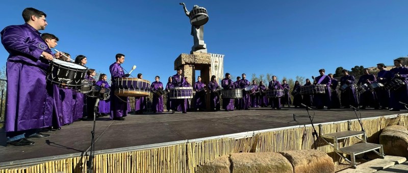 Representación de Calanda por la Cofradía Jesús Nazareno en las Jornadas de la Ruta del Tambor y Bombo, (Albalate del Arzobispo, 2023)