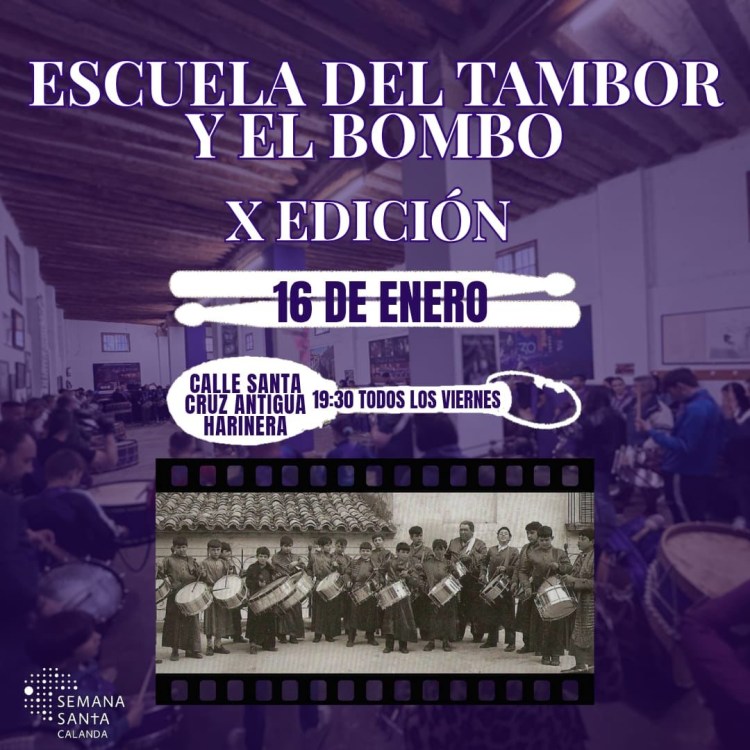 Escuela del tambor 2026 - Cofradía Jesús Nazareno Calanda