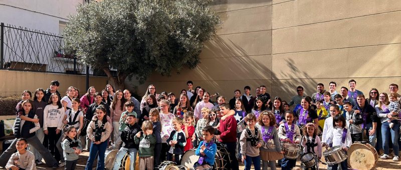 Acto de convivencia de escuelas del tambor y bombo de Calanda y Samper de Calanda. 01/03/2026