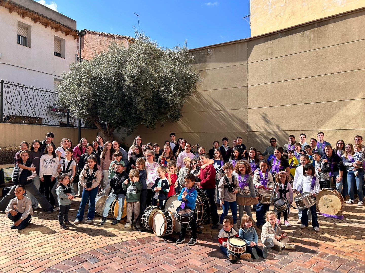 Acto de convivencia de escuelas del tambor y bombo de Calanda y Samper de Calanda. 01/03/2026
